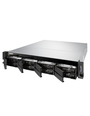 QNAP TS-853BU-RP NAS Armadio (2U) Collegamento ethernet LAN Nero J3455