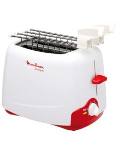 Moulinex TT1200 tostapane 2 fetta e 550 W Rosso, Bianco