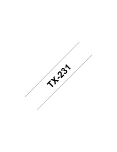 Brother TX-231 nastro per etichettatrice Nero su bianco 2