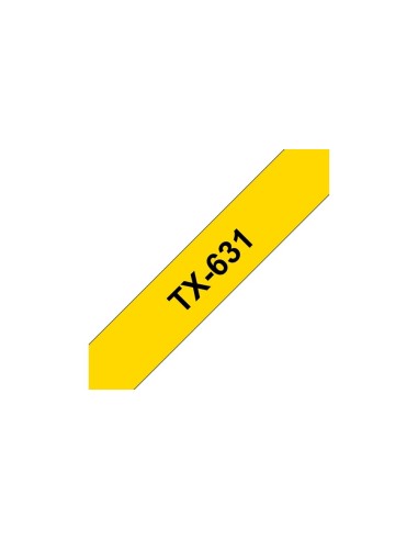 Brother TX-631 nastro per etichettatrice Nero su giallo