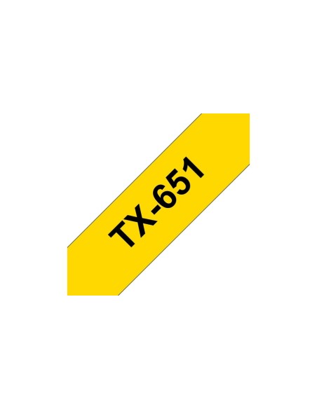 Brother TX-651 nastro per etichettatrice Nero su giallo