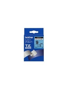Brother Gloss Laminated Tape - 9mm, Black Blue nastro per etichettatrice TZ