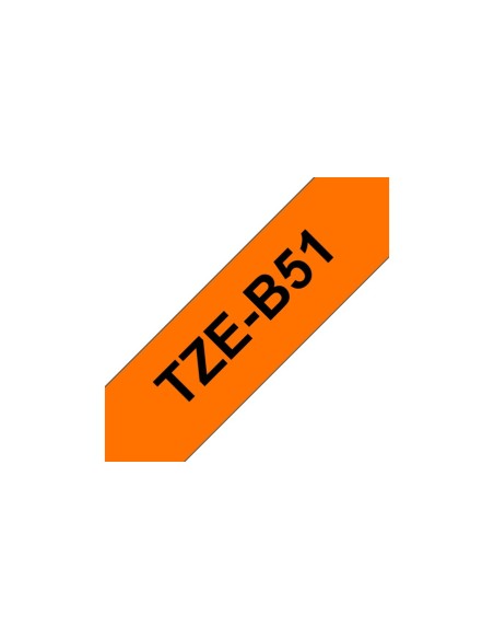 Brother TZe-B51 nastro per etichettatrice Nero su arancione fluorescente