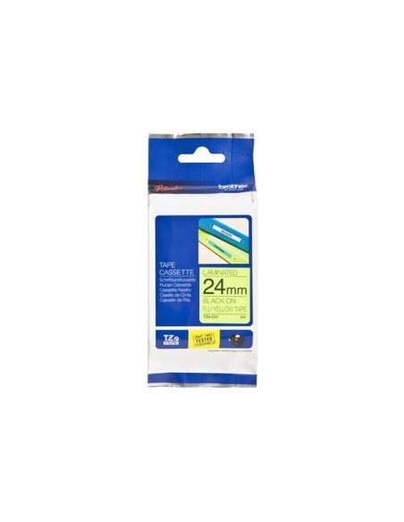 Brother TZe-C51 nastro per etichettatrice Nero su giallo fluorescente