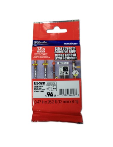 Brother TZeS231 nastro per etichettatrice Nero su bianco TZ