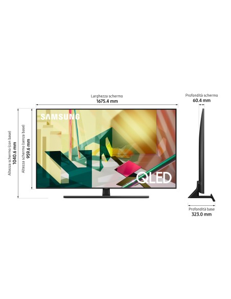 Samsung Series 7 QE75Q70TAT 190,5 cm (75") 4K Ultra HD Smart TV Wi-Fi Nero