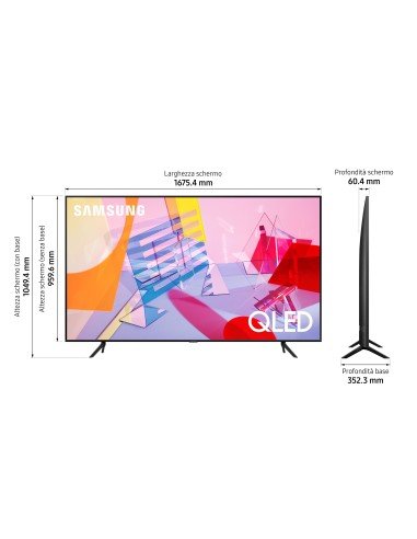 Samsung Series 6 QE75Q60TAU 190,5 cm (75") 4K Ultra HD Smart TV Wi-Fi Nero