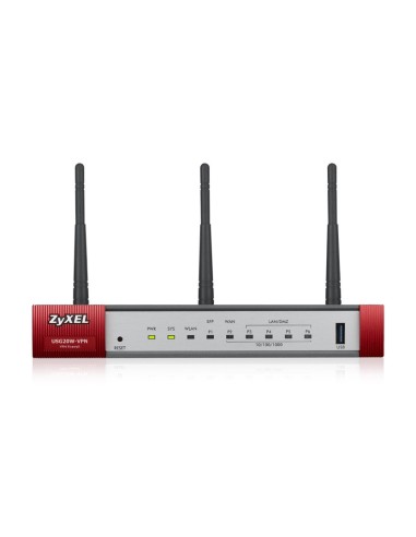 Zyxel USG20W-VPN-EU0101F router wireless Gigabit Ethernet Dual-band (2.4 GHz 5 GHz) 4G Grigio, Rosso
