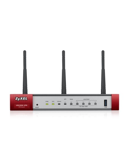 Zyxel USG20W-VPN-EU0101F router wireless Gigabit Ethernet Dual-band (2.4 GHz 5 GHz) 4G Grigio, Rosso