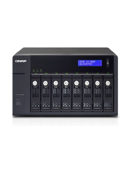 QNAP UX-800P contenitore di unità di archiviazione Box esterno HDD Nero 2.5 3.5"