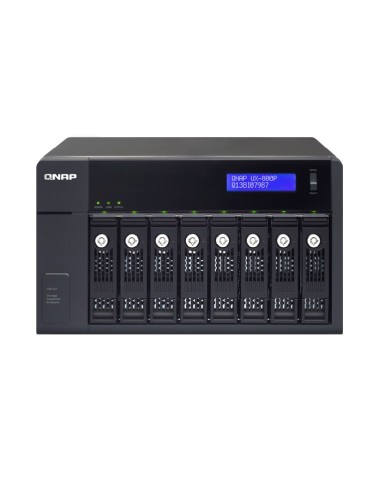 QNAP UX-800P contenitore di unità di archiviazione Box esterno HDD Nero 2.5 3.5"