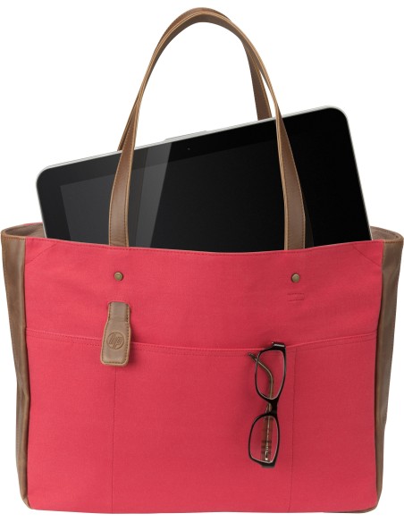 HP 14 Red Brown Women Canvas Tote