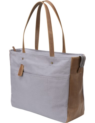 HP 14 Grey Brown Women Canvas Tote