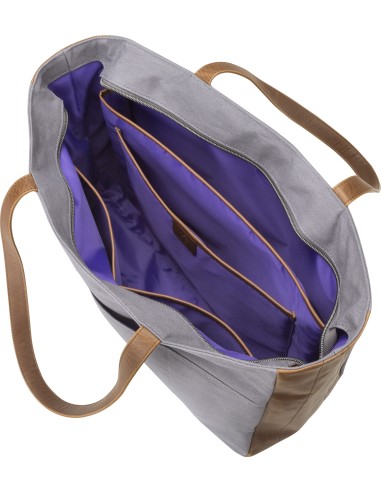 HP 14 Grey Brown Women Canvas Tote