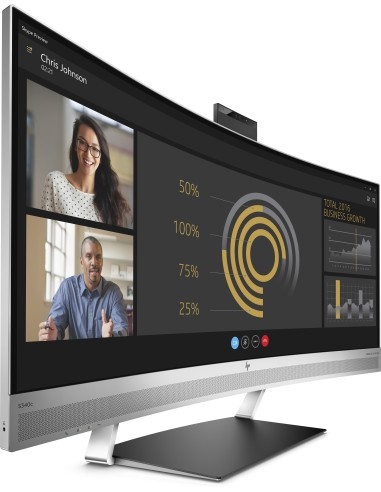 HP EliteDisplay Monitor curvo EliteDisplayS340c de 34 pulgadas 86,4 cm (34") 3440 x 1440 Pixel Quad HD Argento