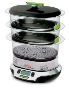 Tefal VS4003 pentola a vapore 3 cestello i Libera installazione 1800 W Nero, Verde, Metallico, Trasparente