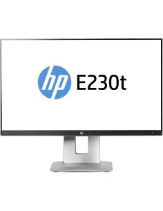 HP EliteDisplay E230t 58,4 cm (23") 1920 x 1080 Pixel Multi-touch Tavolo Nero, Argento