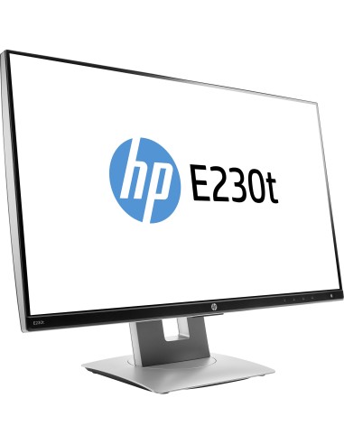 HP EliteDisplay E230t 58,4 cm (23") 1920 x 1080 Pixel Multi-touch Tavolo Nero, Argento