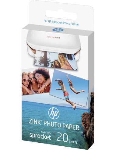 HP Confezione da 20 fogli di carta fotografica adesiva Sprocket da 5 x 7,6 cm