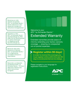 APC Service Pack 3 Year Warranty Extension (for new product purchases)