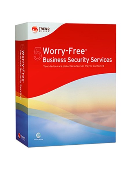 Trend Micro Worry-Free Business Security Services 5, RNW, 11-25u, 10m, FRE Rinnovo Francese