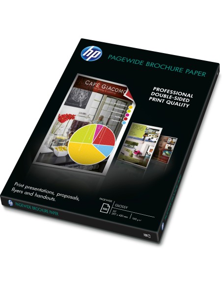HP PageWide Glossy Brochure carta inkjet A3 (297x420 mm) Lucida 100 fogli Bianco