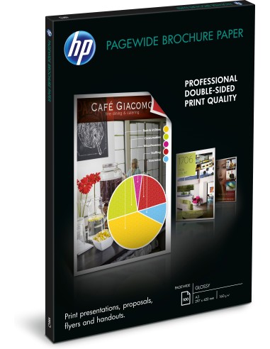 HP PageWide Glossy Brochure carta inkjet A3 (297x420 mm) Lucida 100 fogli Bianco