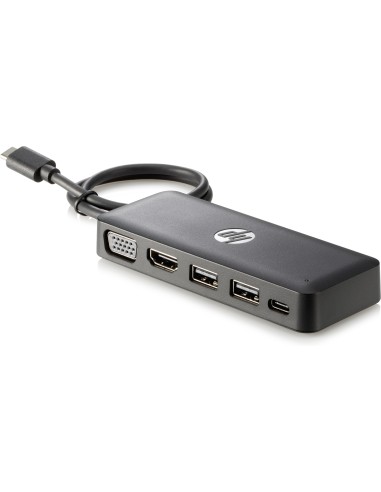 HP USB-C Travel HUB USB 3.2 Gen 1 (3.1 Gen 1) Type-C Nero
