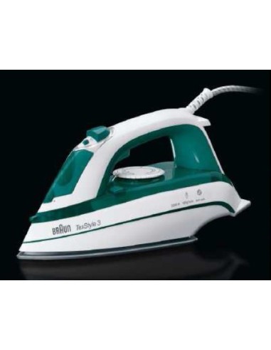 Braun TS 345 Ferro da stiro a secco e a vapore Ceramica 2000 W Verde, Bianco
