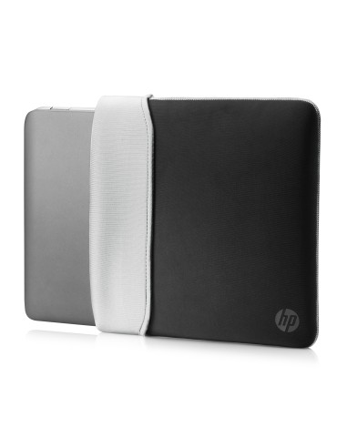 HP 35.56 cm (14") Neoprene Reversible Sleeve (Black Silver)