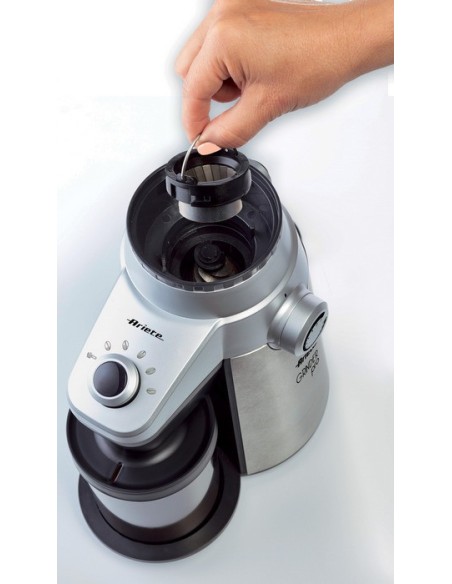 Ariete Grinder Pro macina caffé 150 W Nero, Acciaio inossidabile