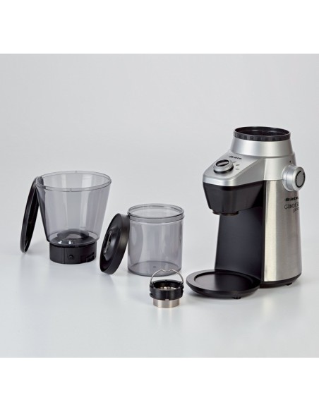 Ariete Grinder Pro macina caffé 150 W Nero, Acciaio inossidabile