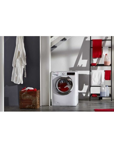 Hoover Dynamic Next WDXOA 6106AH-01 lavasciuga Libera installazione Caricamento frontale Bianco