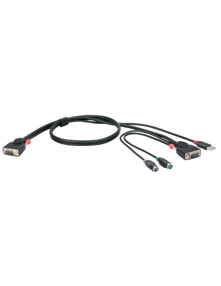 Lindy 33774 cavo per tastiera, video e mouse Nero 2 m