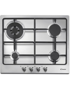 Candy PGC640SWX Acciaio inossidabile Da incasso 60 cm Gas 4 Fornello(i)
