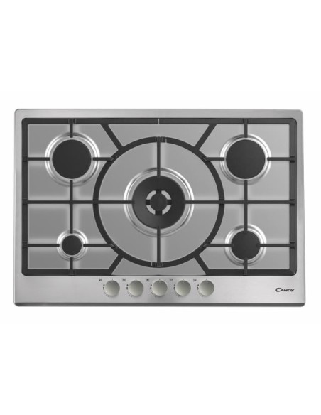 Candy PGF750 25WX Acciaio inossidabile Da incasso 75 cm Gas 5 Fornello(i)