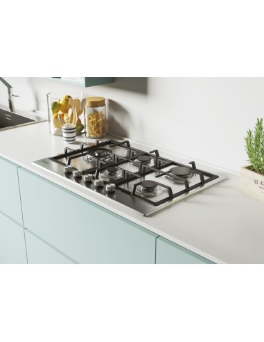 Candy CHG7WLWPX Acciaio inossidabile Da incasso 75 cm Gas 5 Fornello(i)