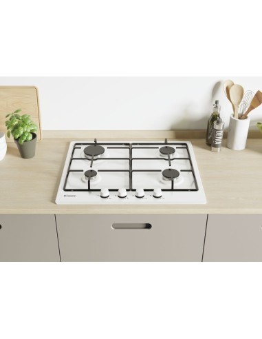 Candy Timeless CHW6BRWW Bianco Da incasso 59 cm Gas 4 Fornello(i)