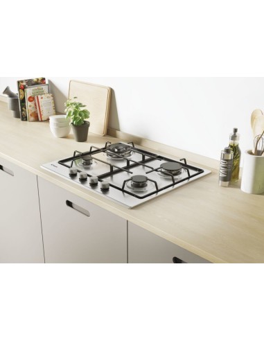 Candy Timeless CHW6BR4WX Acciaio inossidabile Da incasso Gas 4 Fornello(i)