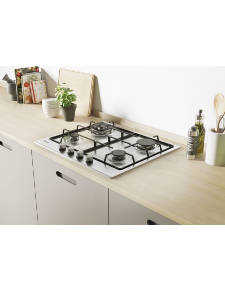 Candy Timeless CHW6BR4WX Acciaio inossidabile Da incasso Gas 4 Fornello(i)