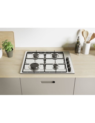 Candy CHW6LBX Acciaio inossidabile Da incasso Gas 4 Fornello(i)