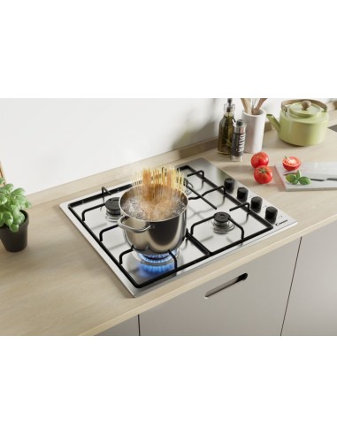 Candy CHW6LBX Acciaio inossidabile Da incasso Gas 4 Fornello(i)