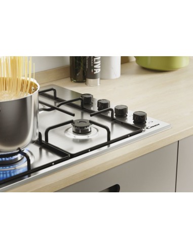 Candy CHW6LBX Acciaio inossidabile Da incasso Gas 4 Fornello(i)