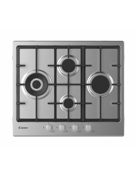Candy Timeless CHG6D4WX Acciaio inossidabile Da incasso 60 cm Gas 4 Fornello(i)