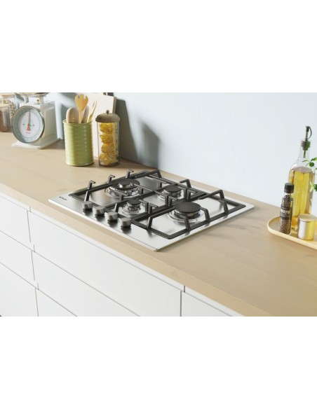 Candy Timeless CHG6D4WX Acciaio inossidabile Da incasso 60 cm Gas 4 Fornello(i)