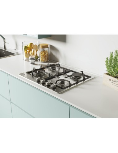 Candy CHG6BF4WPX Acciaio inossidabile Da incasso 60 cm Gas 4 Fornello(i)