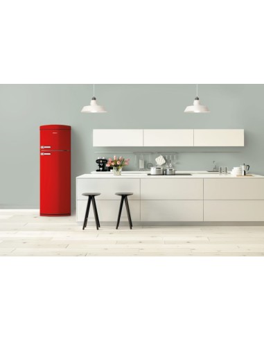 Candy Divo CVRDS 6174RH frigorifero con congelatore Libera installazione 304 L Rosso