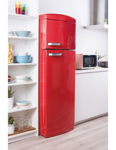 Candy Divo CVRDS 6174RH frigorifero con congelatore Libera installazione 304 L Rosso