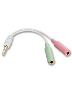 Lindy 3.5mm 2 x 3.5mm cavo audio 0,6 m Bianco
