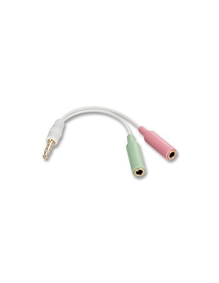 Lindy 3.5mm 2 x 3.5mm cavo audio 0,6 m Bianco